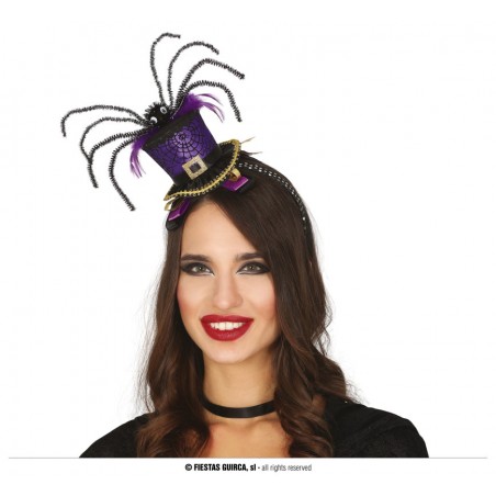 DIADEMA MINI SOMBRERO LILA